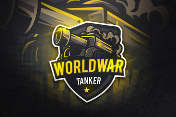 WorldWar Tanker- Mascot & Esport Logo
