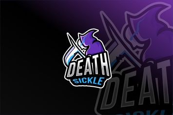 Death Sickle Esport Logo Template