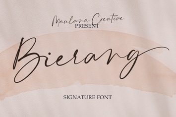Bierang Signature Font