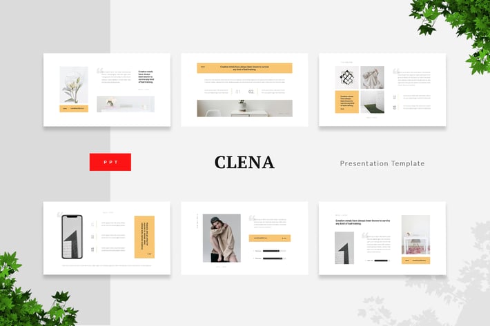 Clena - Clean Minimalism Powerpoint Template