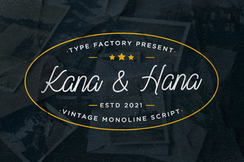 Kana & Hana – Vintage Monoline Script