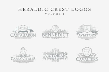 Heraldic Crest Logos Set 4