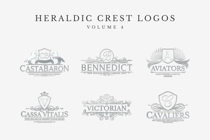 Heraldic Crest Logos Set 4