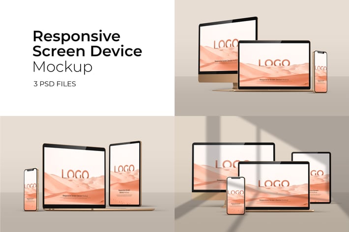 Responsive Screen Devices - Mockup Vol.2