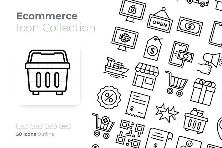 E-Commerce Outline Icon