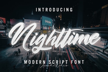 Nighttime - Modern Script Font