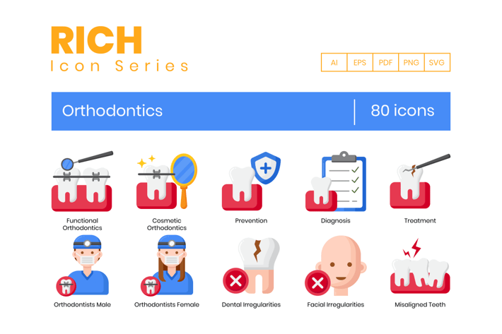 80 Orthodontics Icons