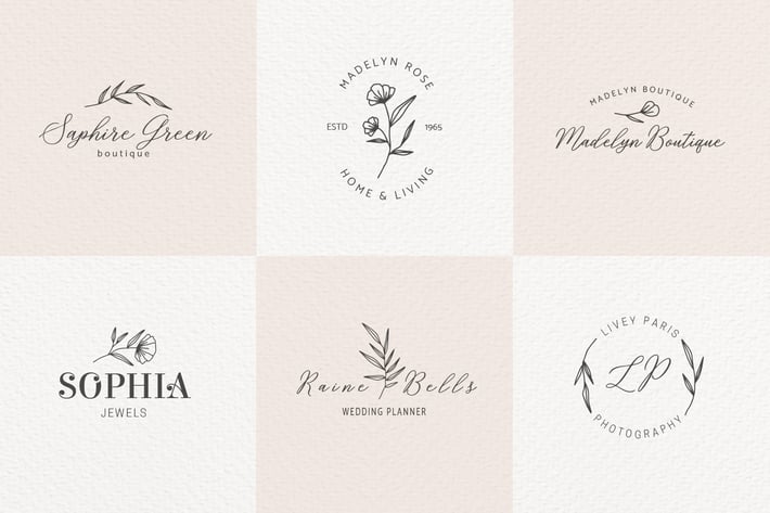 Romantic Feminine Premade Logos
