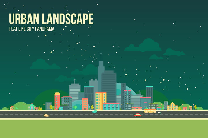 Urban Landscape Nightview Background
