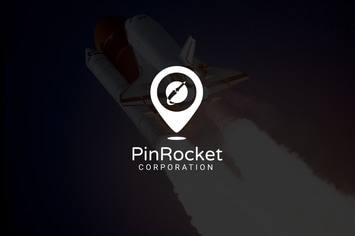 PinRocket : Negative Space Rocket Logo
