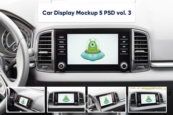 Car Display Vol. 3 - 5 PSD Mockups