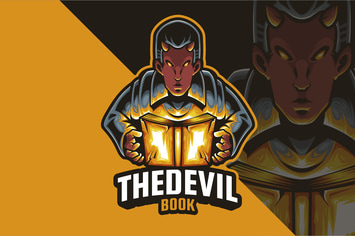 Devil Book Mascot Logo