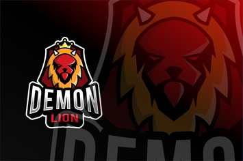 Demon Lion Esport Logo Template