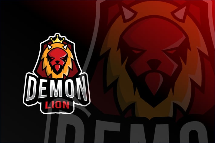 Demon Lion Esport Logo Template