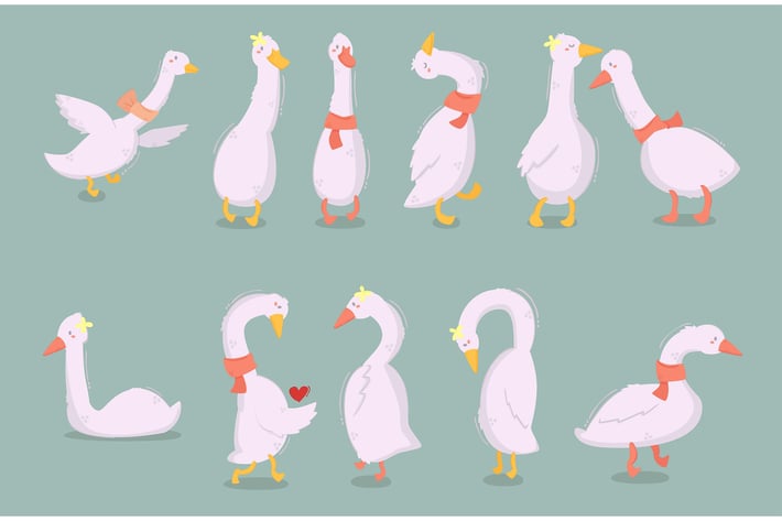 Cartoon Duck Character Illustration