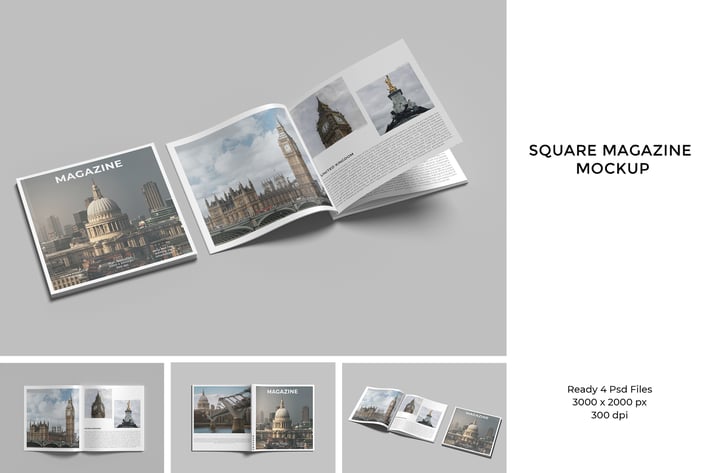 Square Magazine Mockup V.2 