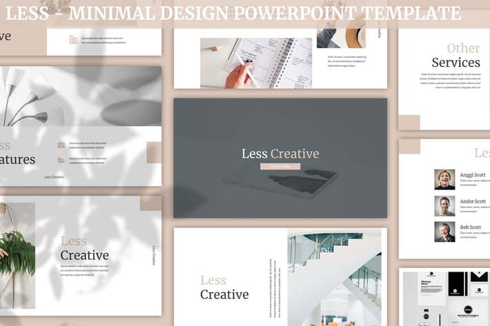 Less - Minimal Design Powerpoint Template