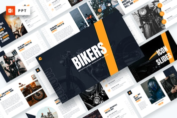 Bikers - Motorcycle & Bike Powerpoint Template
