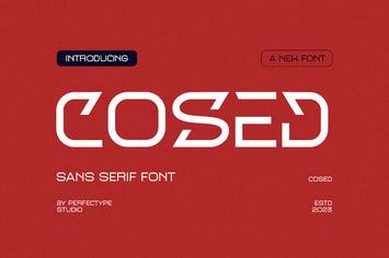 Cosed Modern Futuristic Sans Serif Font