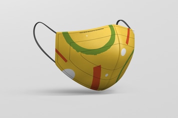 Face Mask Mockup - Fabric Mask