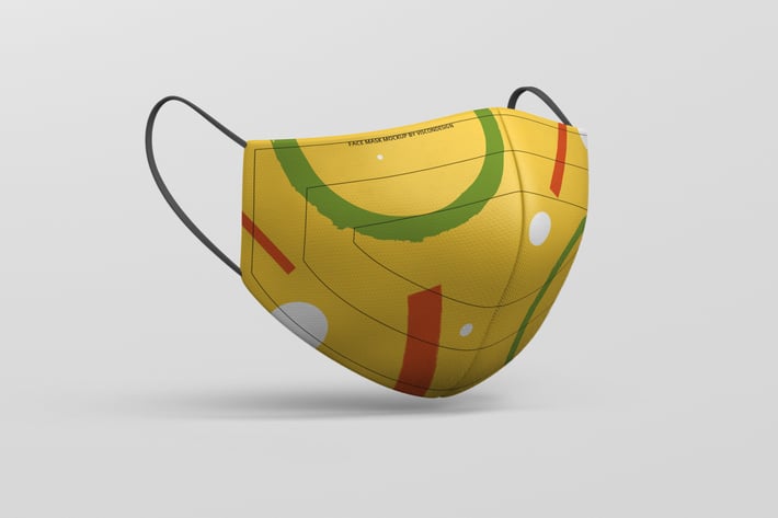 Face Mask Mockup - Fabric Mask