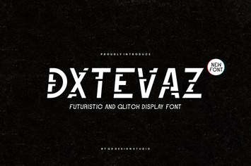 Dxtevaz - Futuristic & Glitch Font