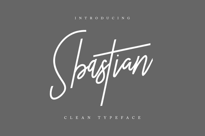 Sbastian Signature Clean Typeface