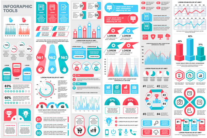 Set Infographic Elements for Presentation