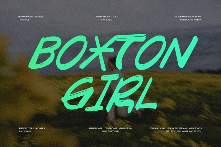 Boxton Girl - Handcrafted Display Font