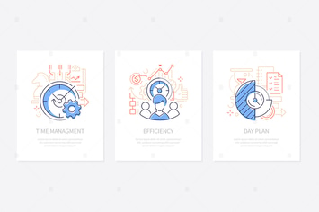 Business strategy - line design style banner