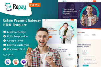 Repay | Payment Gateway HTML Template