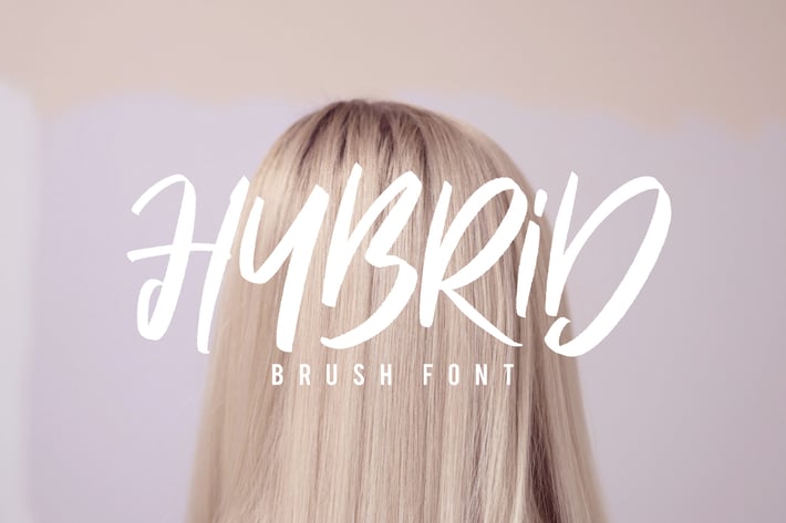 Hybrid Brush Font