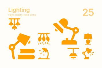 Home Lighting Icons