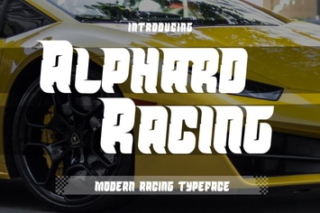 AlphardRacing - Modern Typeface