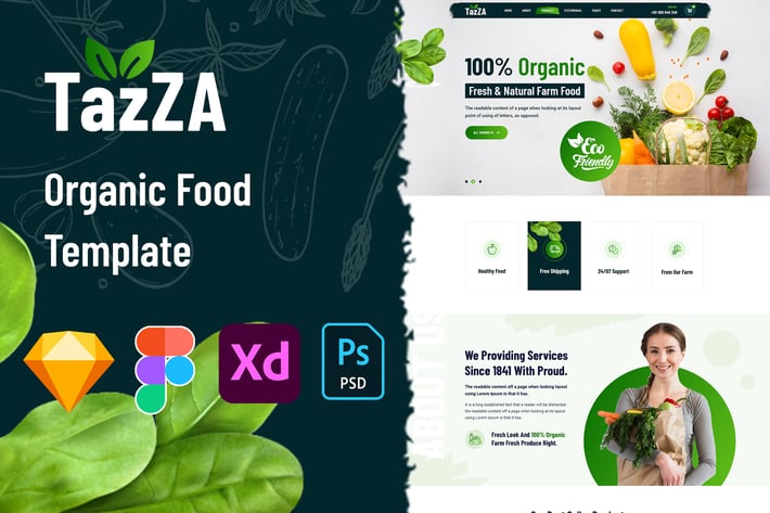 TazZA - Organic Food Template