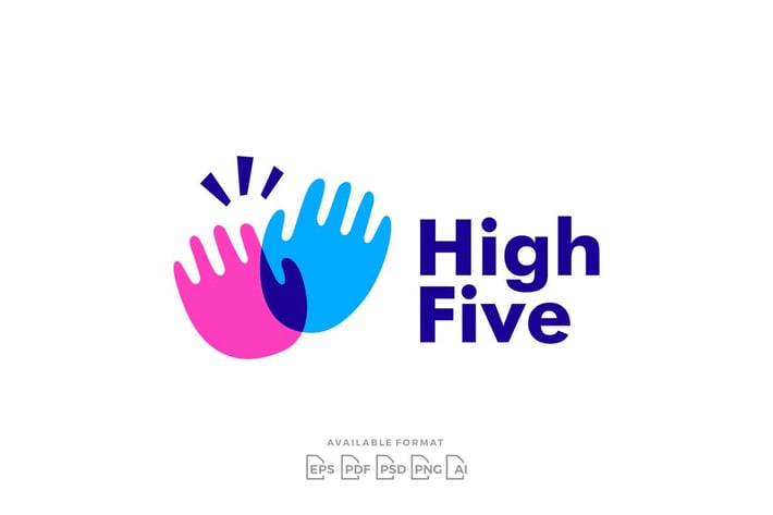 High Five Hand Logo