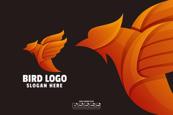 Bird Gradient Logo Template