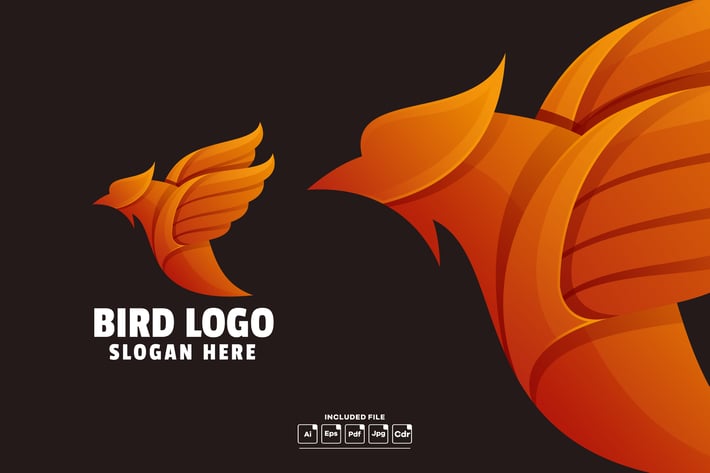 Bird Gradient Logo Template