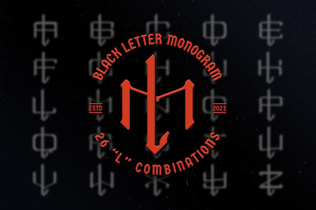 L Black Letter Monogram Logo Vol.3