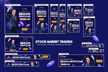Stock Market Trading Banners Ad