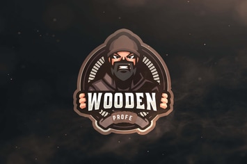 Wooden Profe Sport and Esports Logo