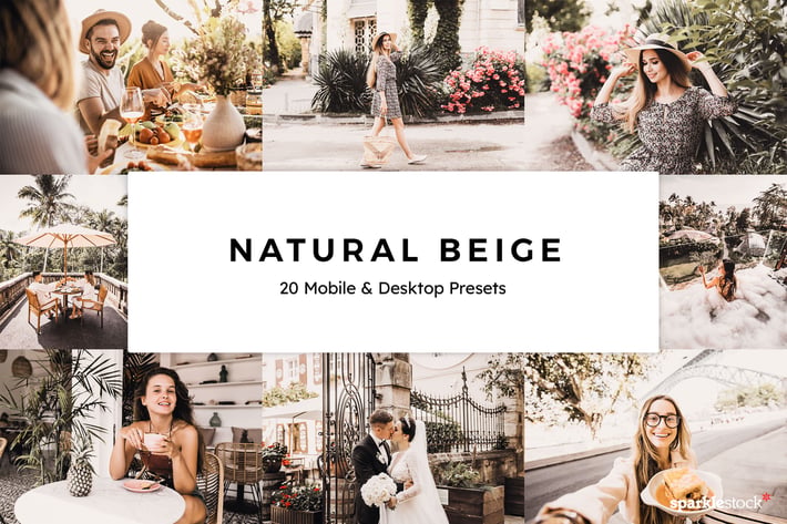20 Natural Beige Lightroom Presets & LUTs