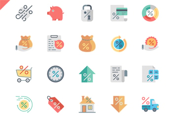 Simple Set Loan Flat Icons