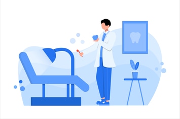 Dental Clinic Flat Vector Illustration