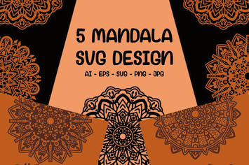5 Mandala Svg Design