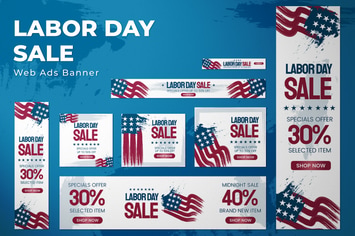 Labor Day - Web Ads Banners
