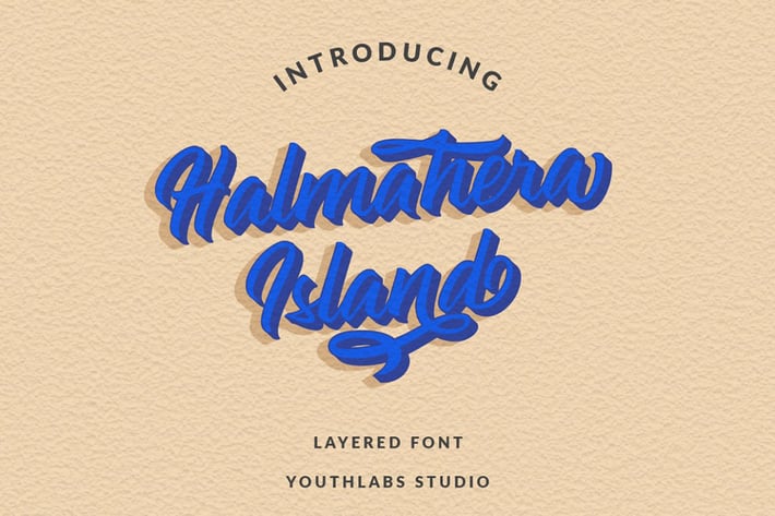 Halmahera Island - Layered Brush Script Font