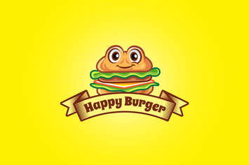  happy burger - Mascot Logo