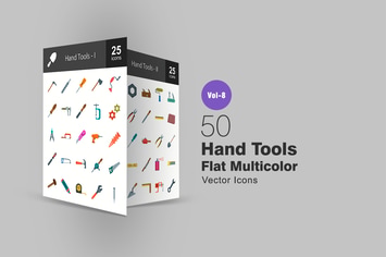 Hand Tools Flat Multicolor Icons