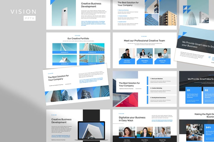 Vision - Corporate Pitch Powerpoint Template